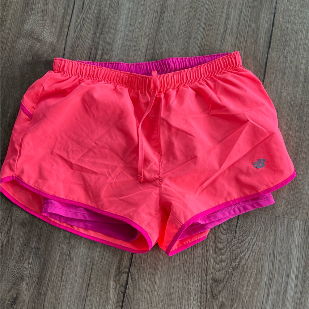 New Balance Women's Pink and Purple Shorts